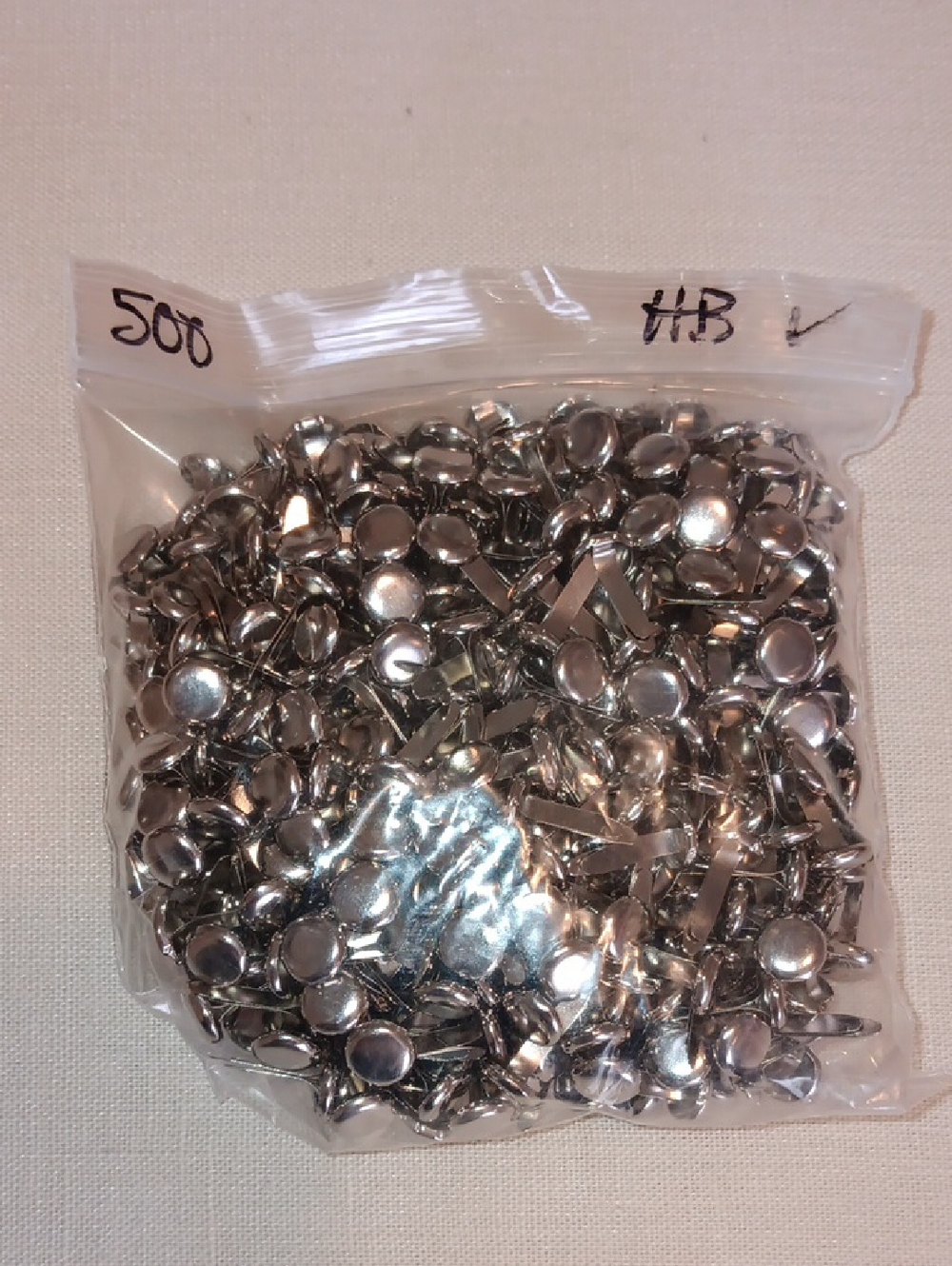 Round Brads - Bulk Pack of 500 - Silver